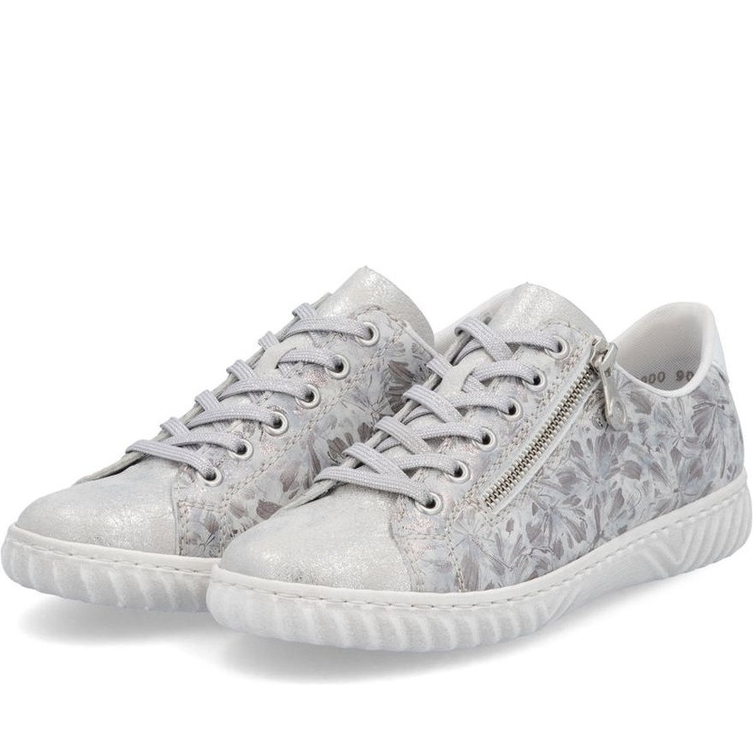 silver casual closed sneakers