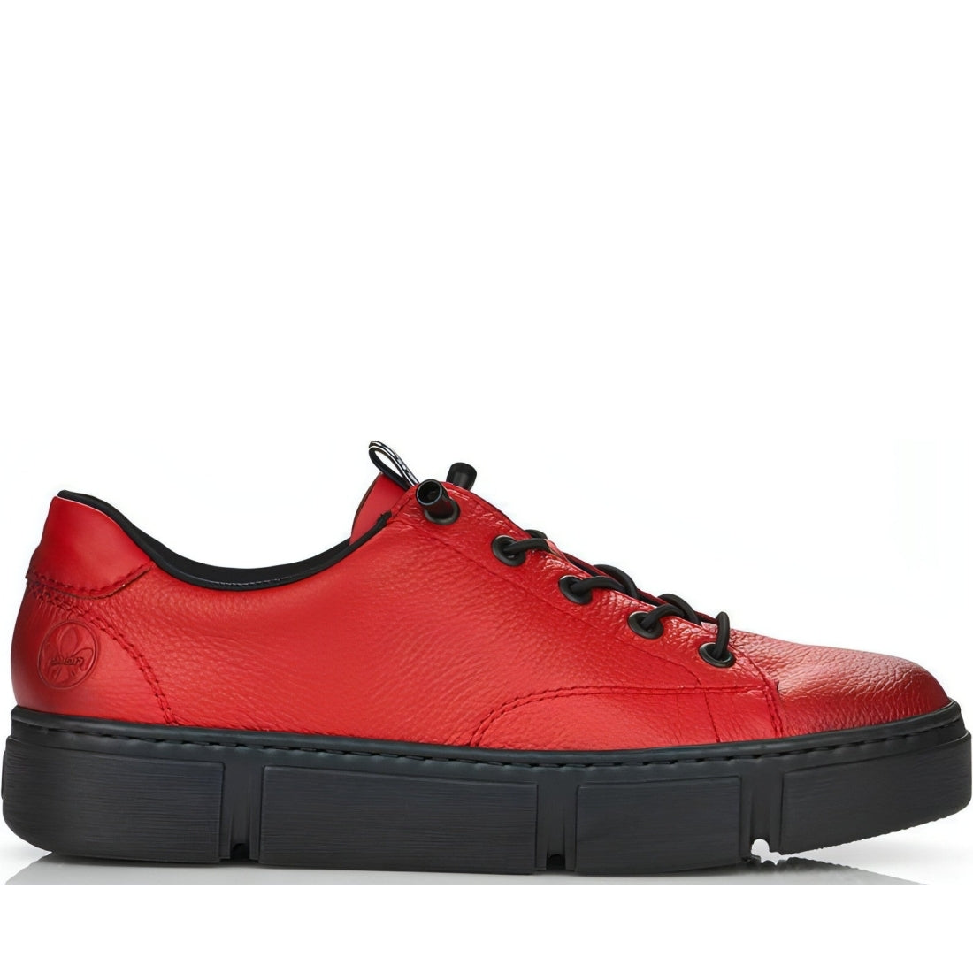 red casual closed sport shoe
