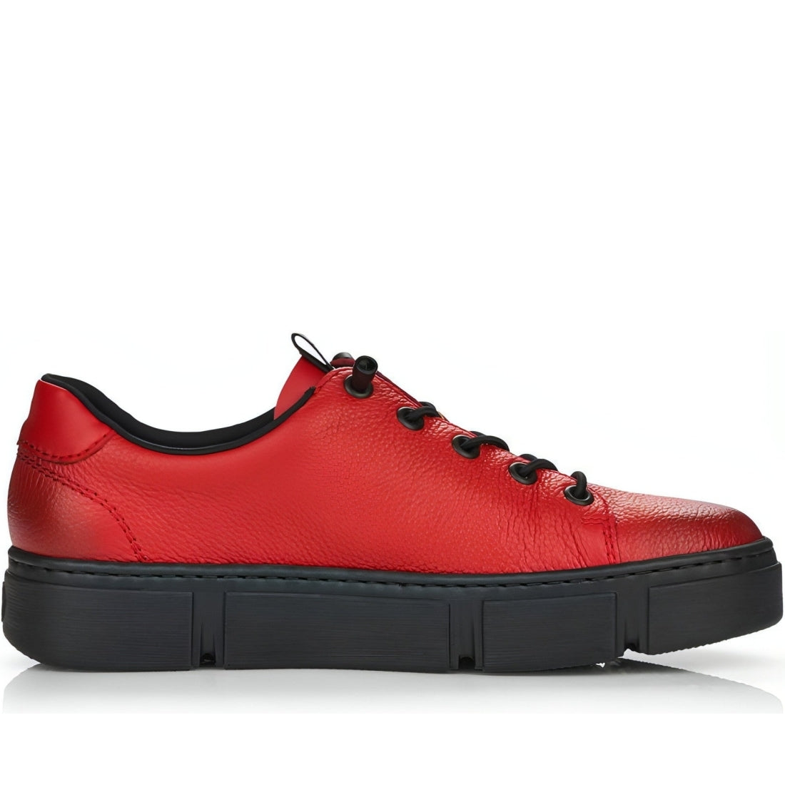 red casual closed sport shoe