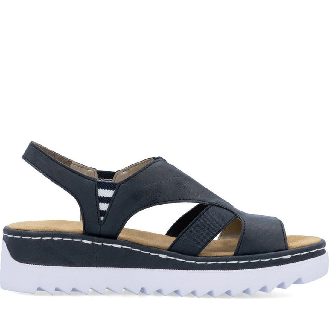 blue casual open sandals