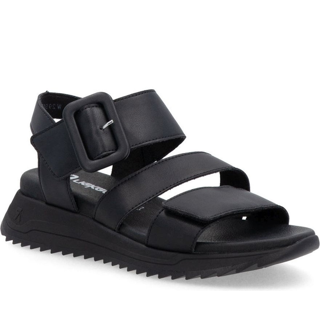 black casual open sandals