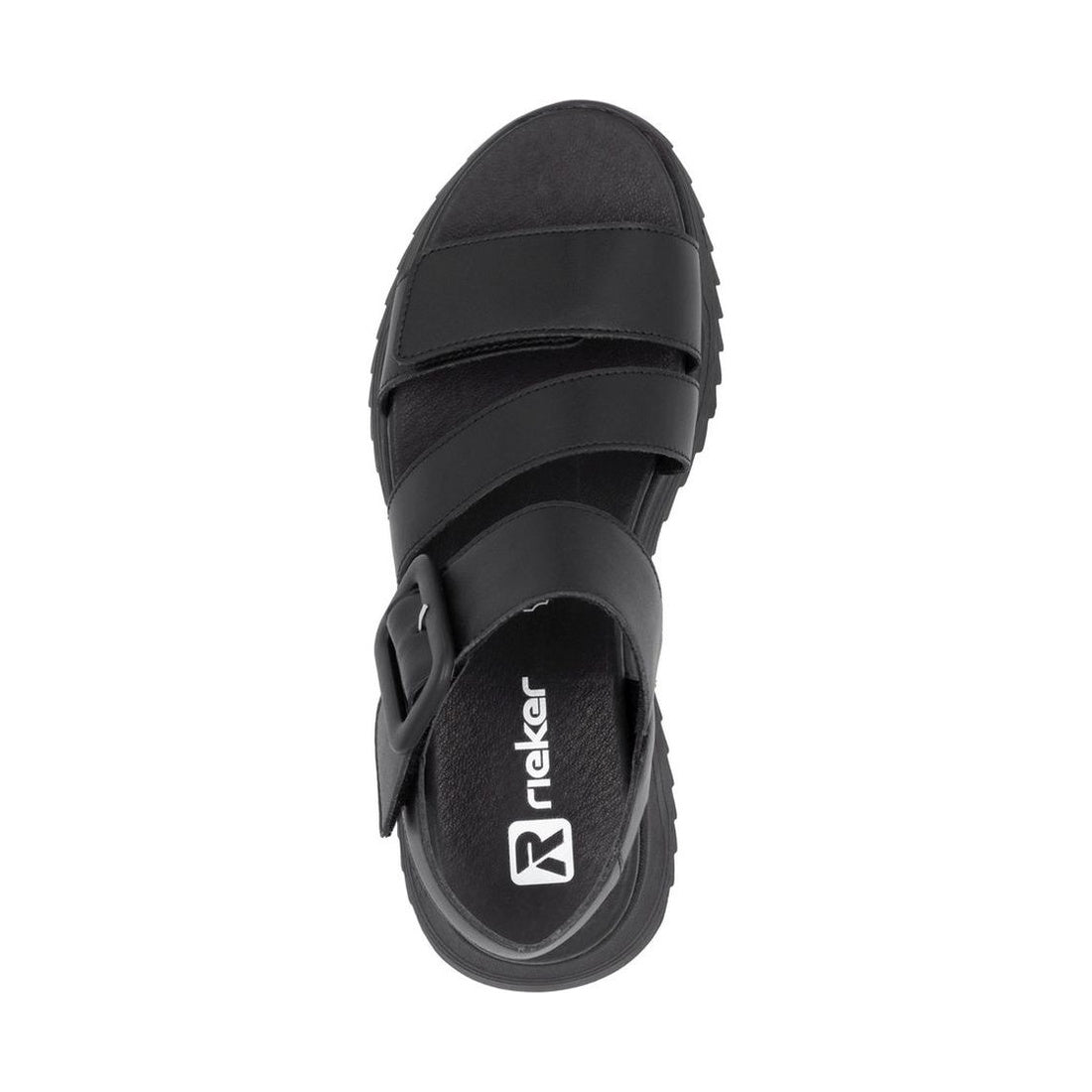 black casual open sandals