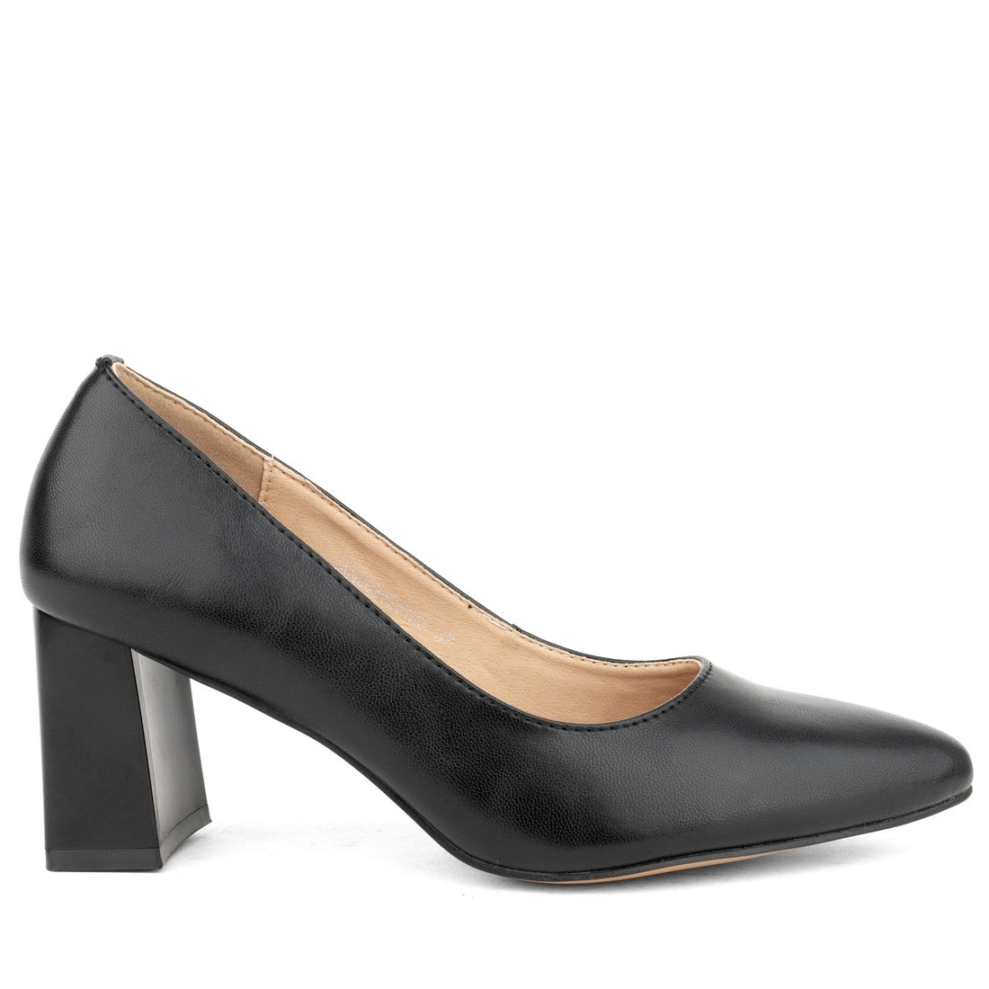 black elegant closed pumps
