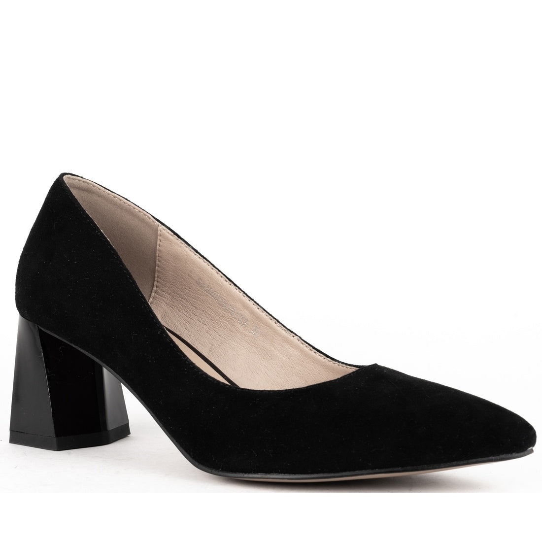 black elegant closed pumps