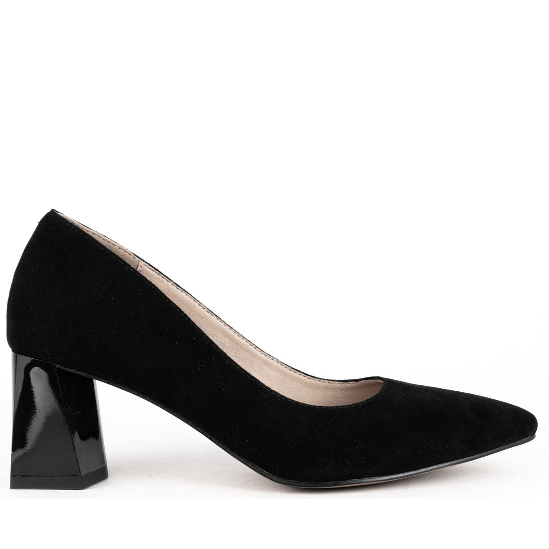 black elegant closed pumps
