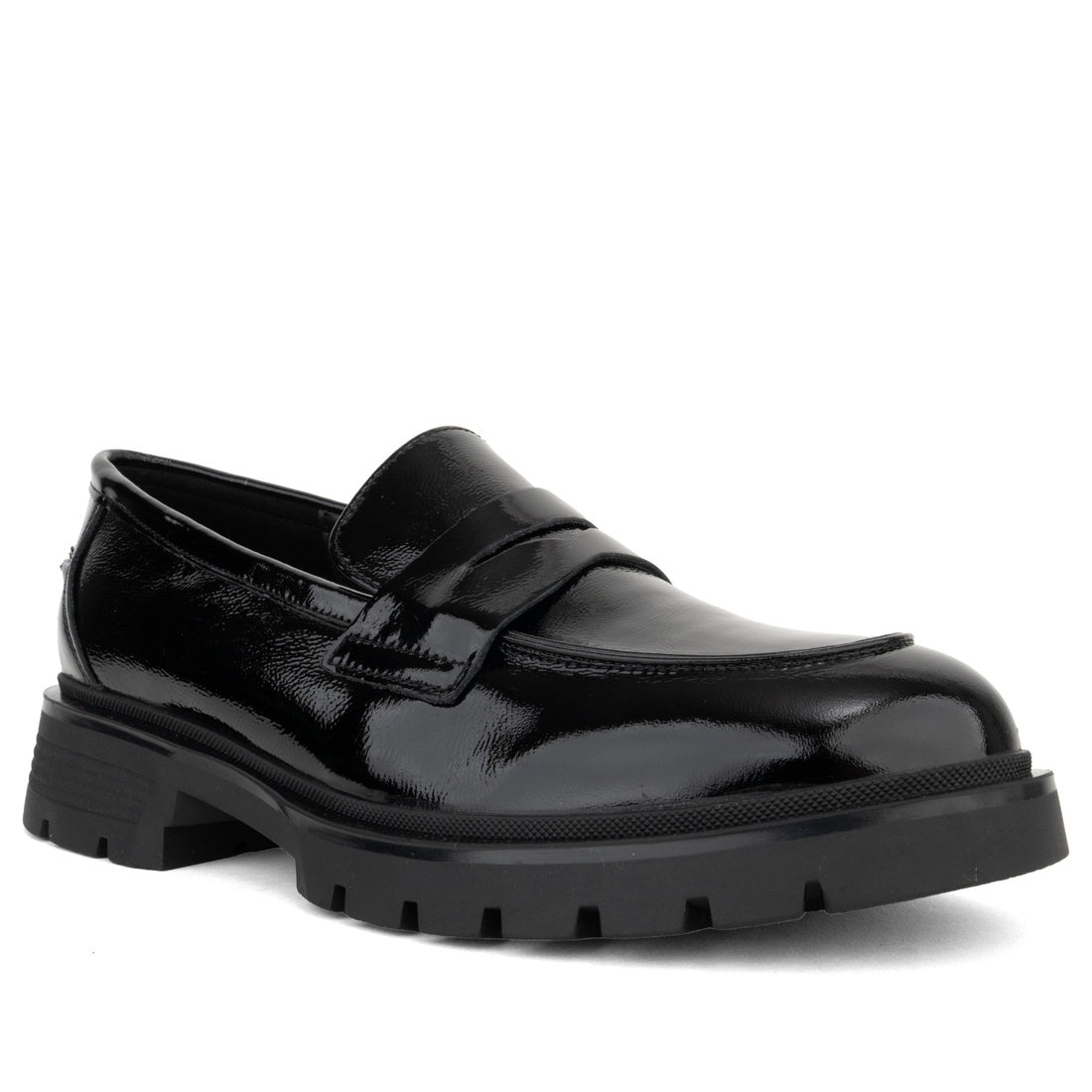 black classic closed loafers