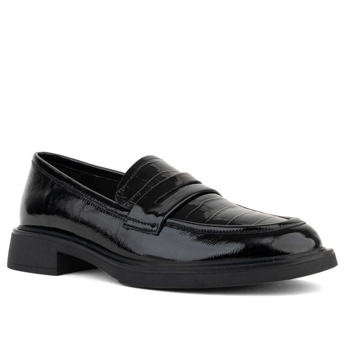 black classic closed loafers