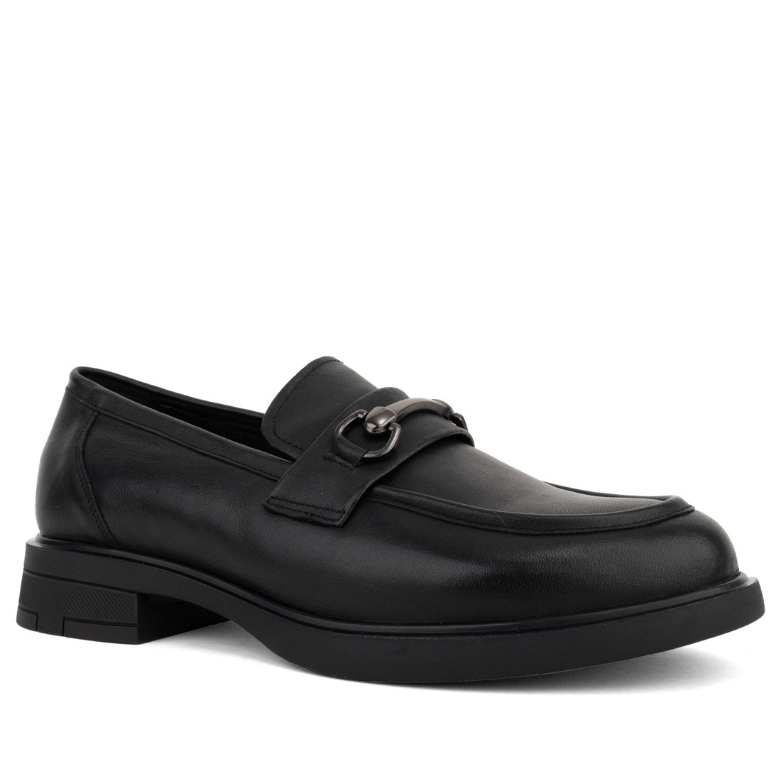 black classic closed loafers