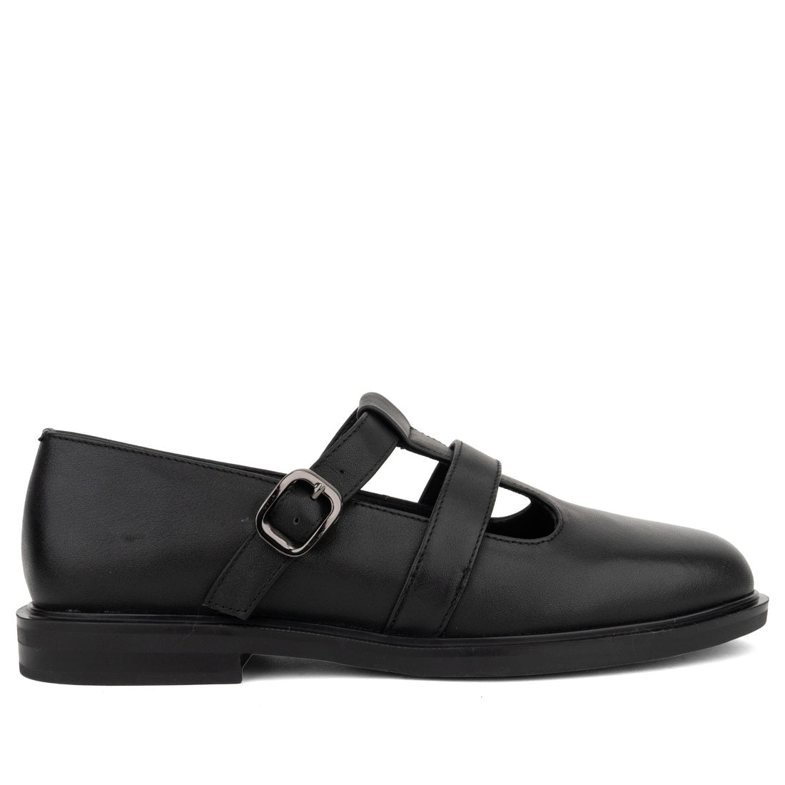 black classic part-open shoes