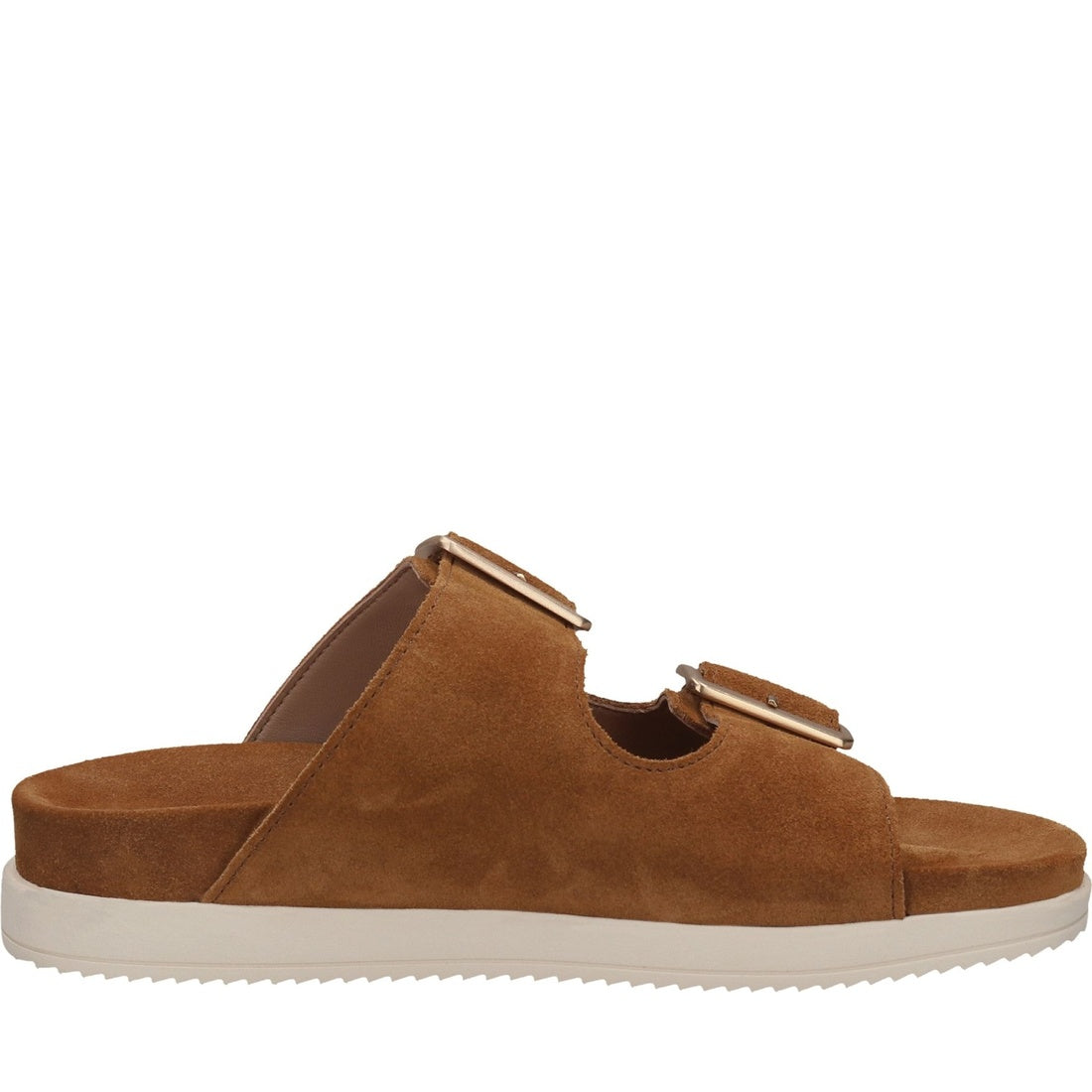 cognac casual open slippers