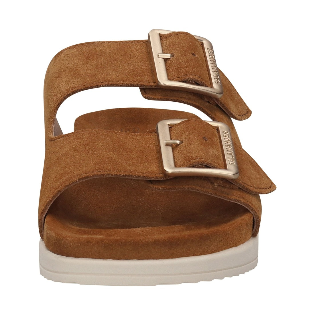 cognac casual open slippers
