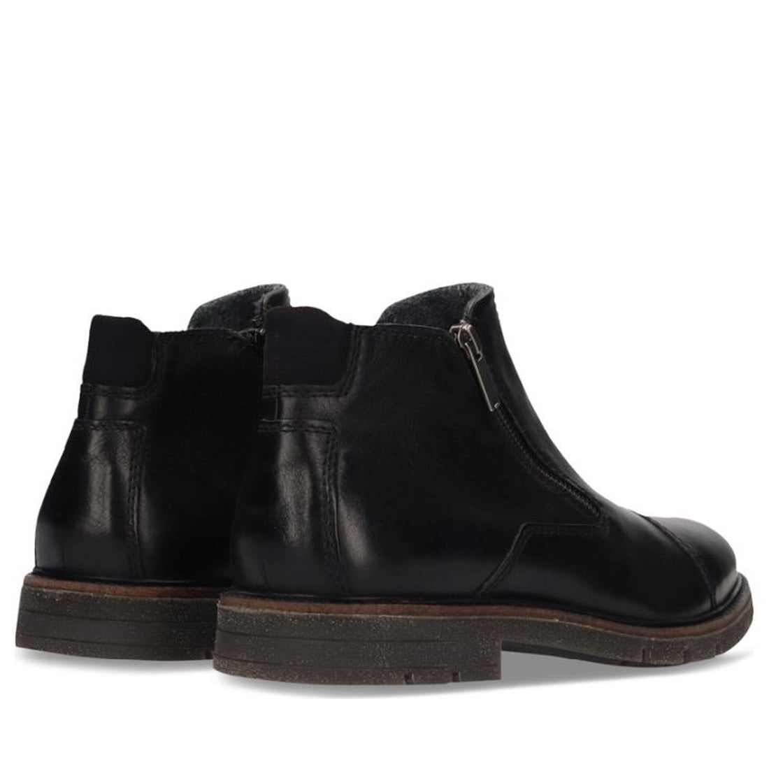 black casual closed booties