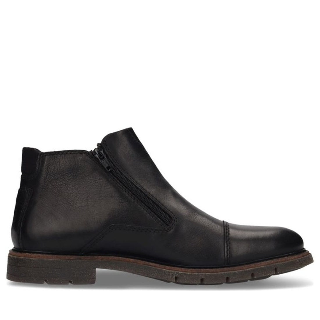 black casual closed booties