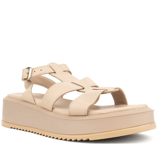 beige casual open sandals