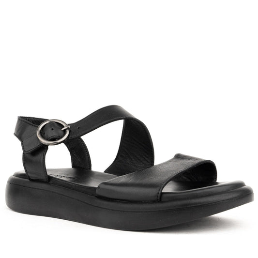 black casual open sandals