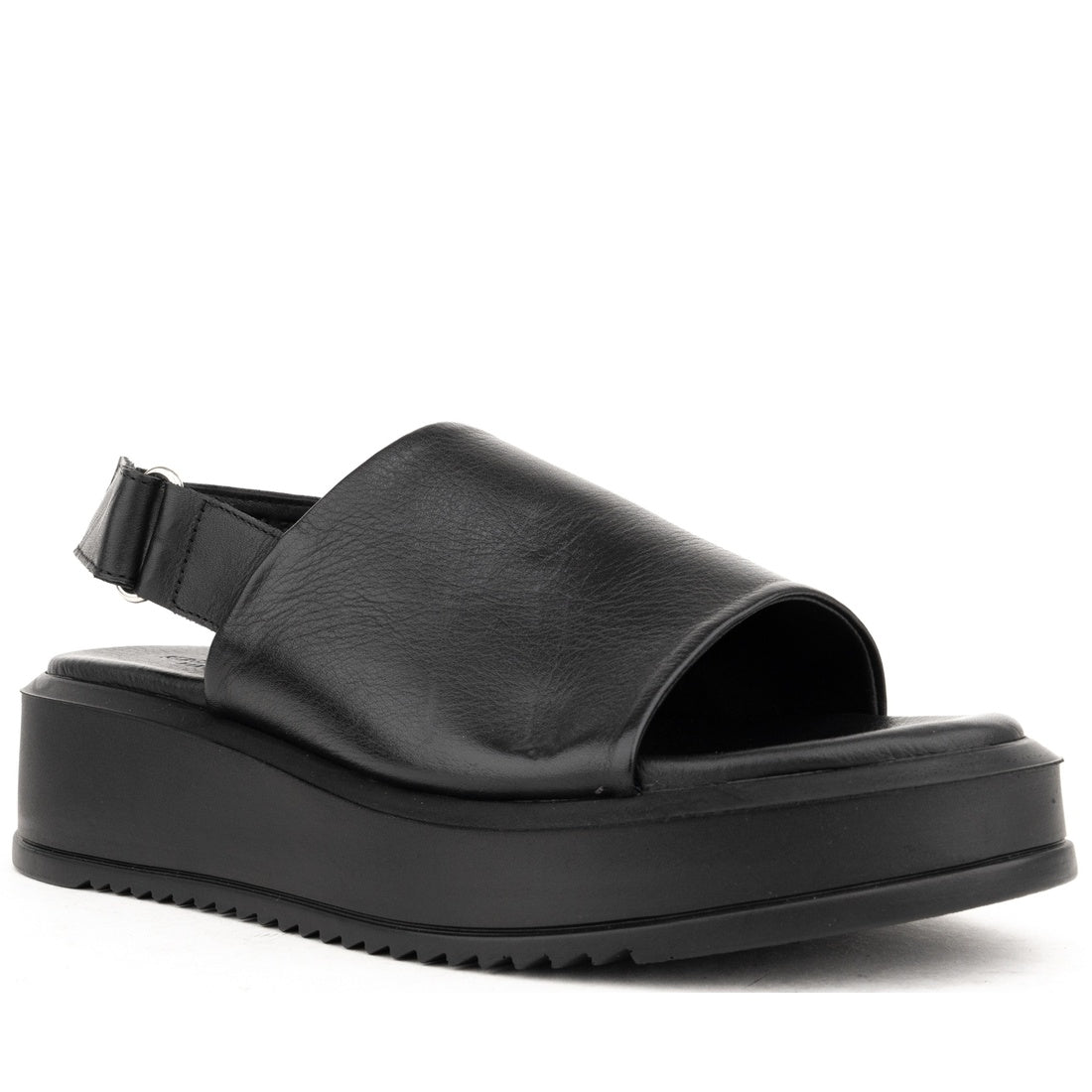 black casual open sandals