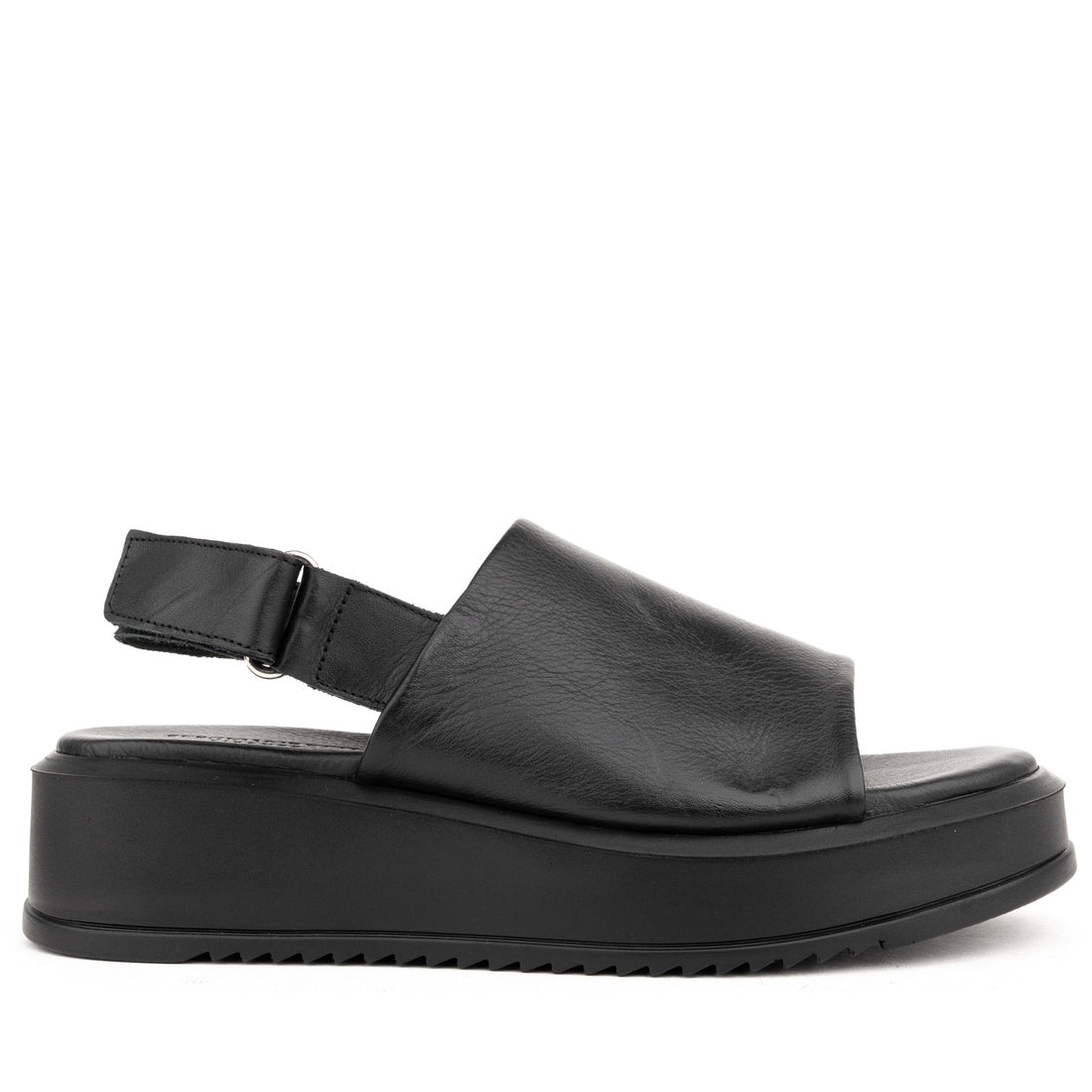 black casual open sandals
