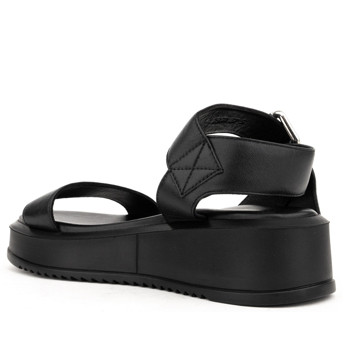 black casual open sandals