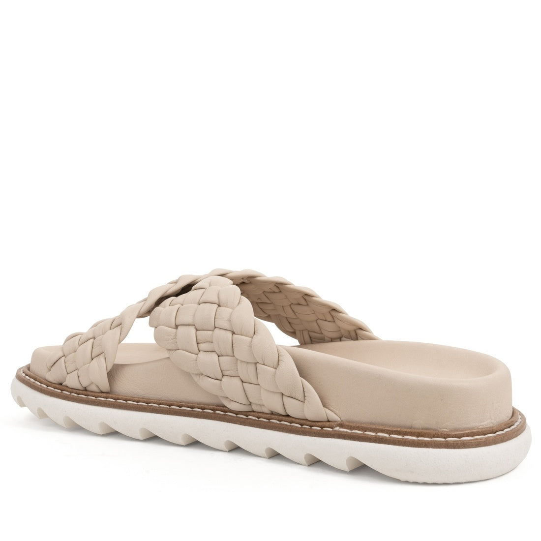 beige casual open slippers