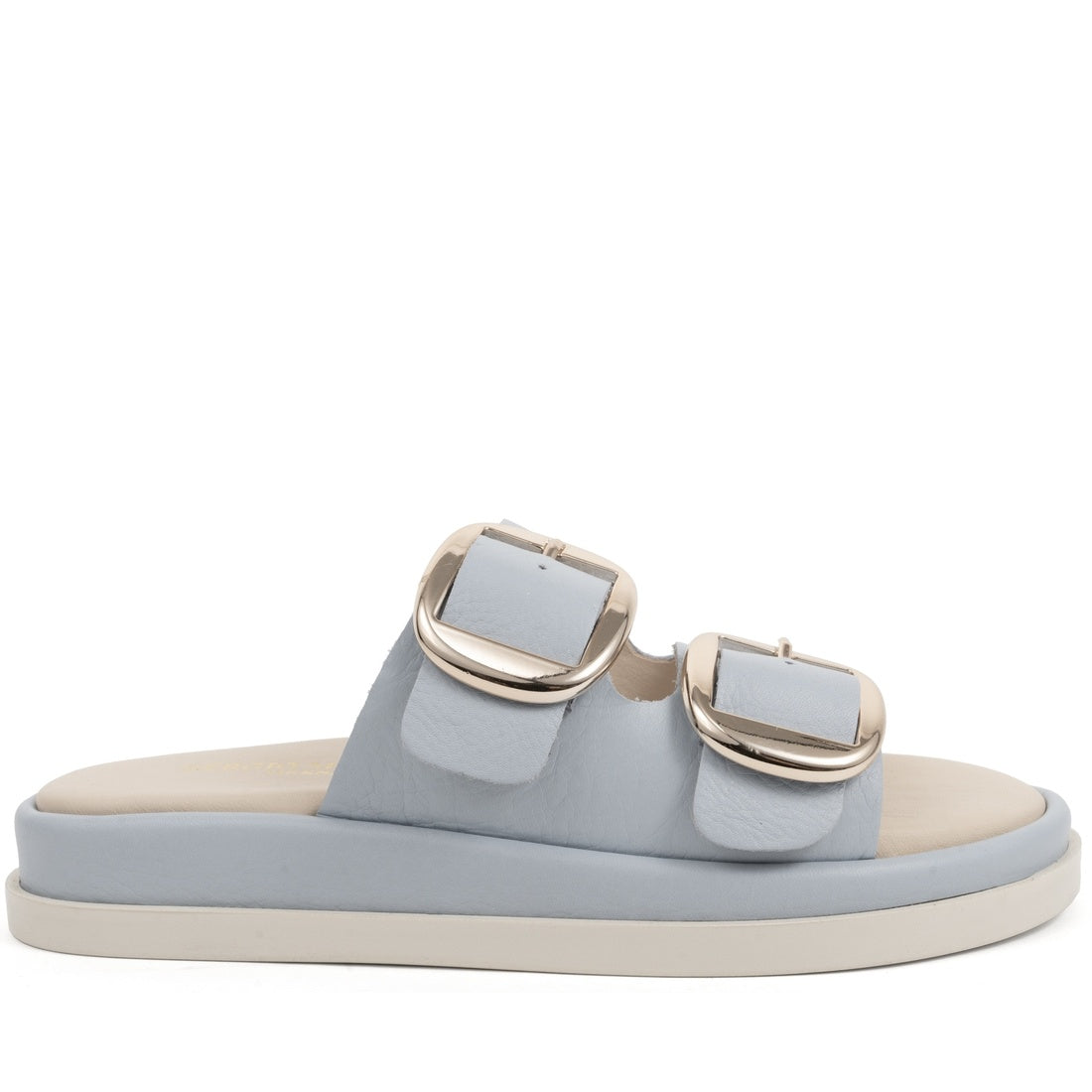 blue casual open slippers