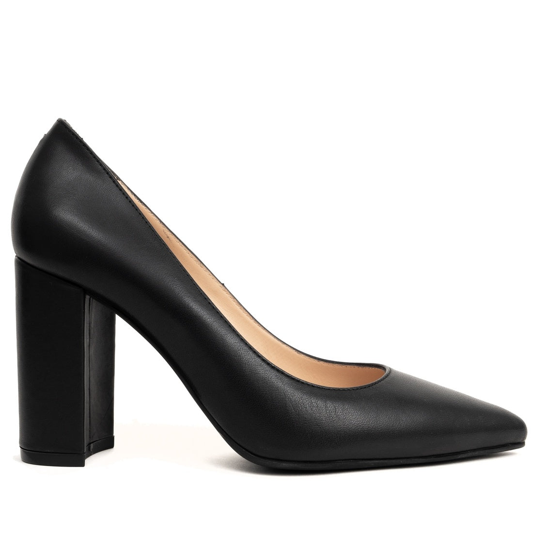 black classic closed pumps