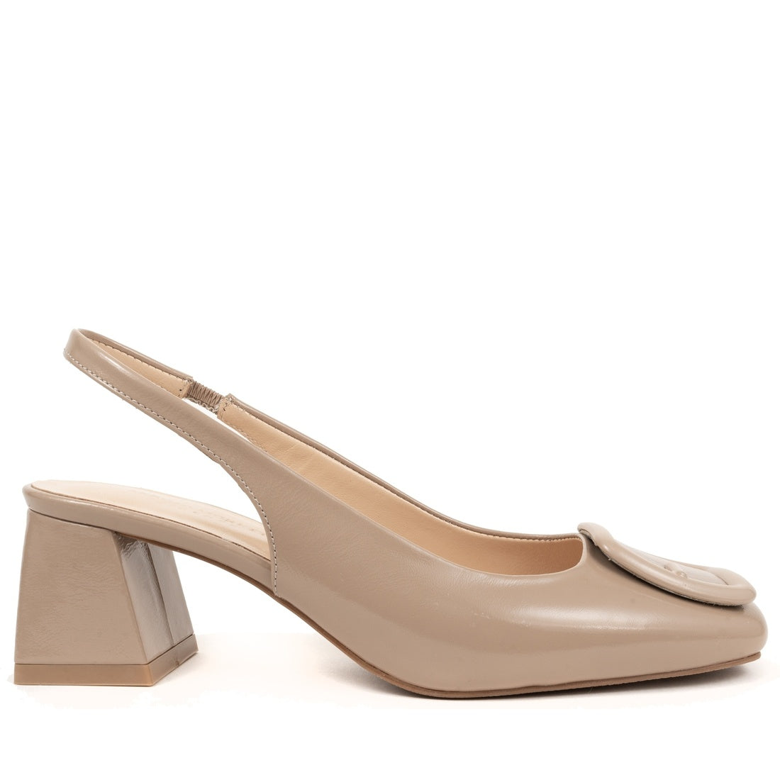 beige classic part-open pumps