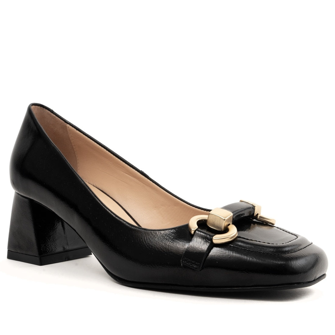 black classic closed pumps