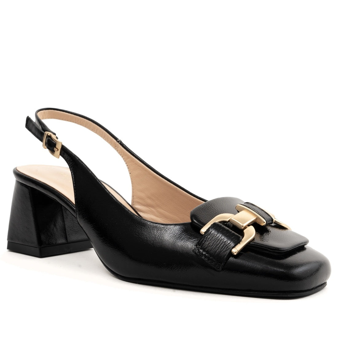 black classic part-open pumps