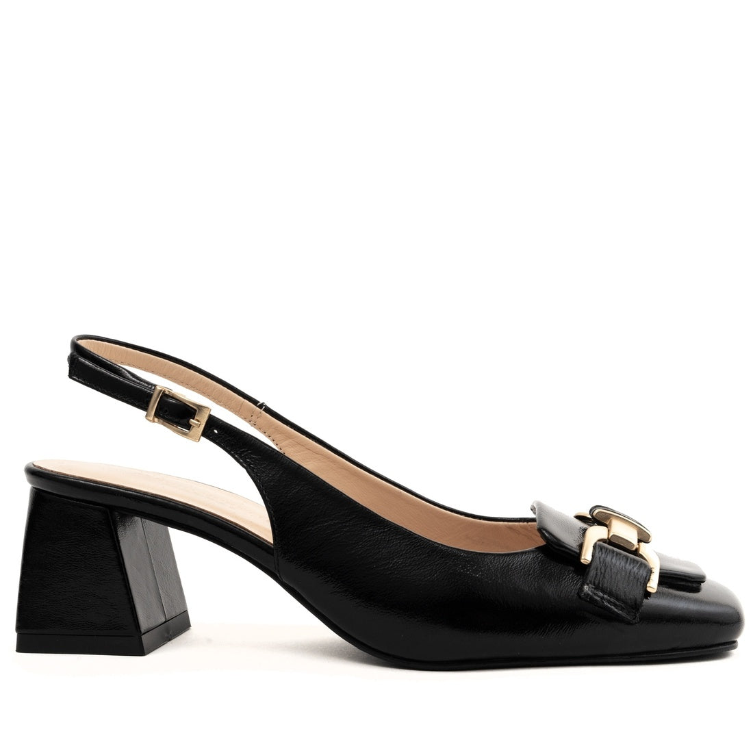 black classic part-open pumps
