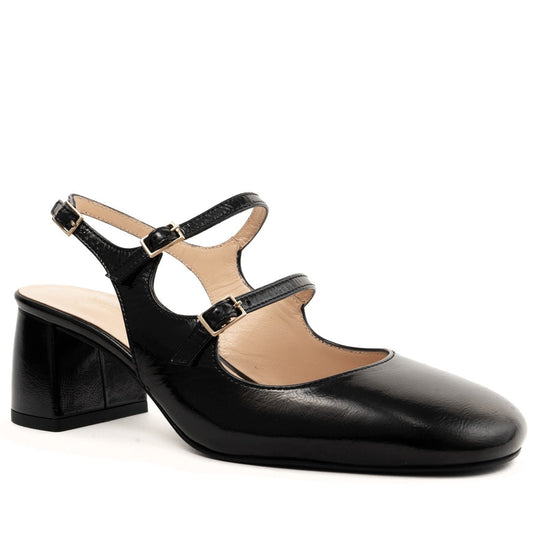 black classic part-open pumps