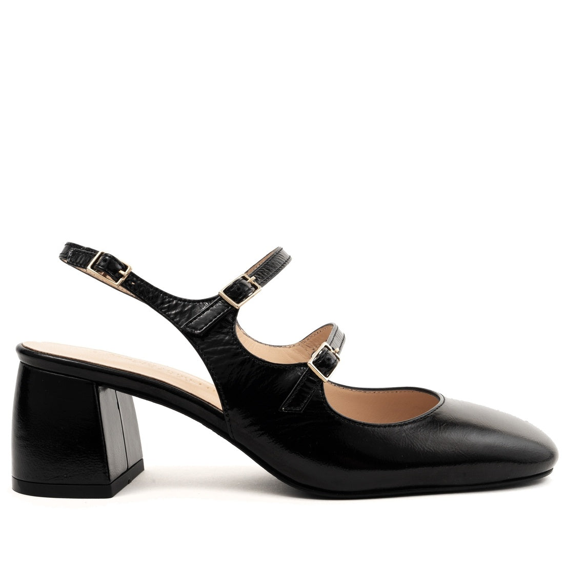 black classic part-open pumps