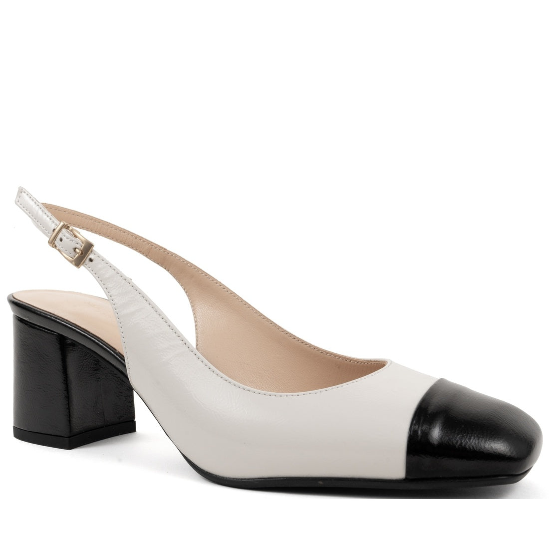 beige classic part-open pumps