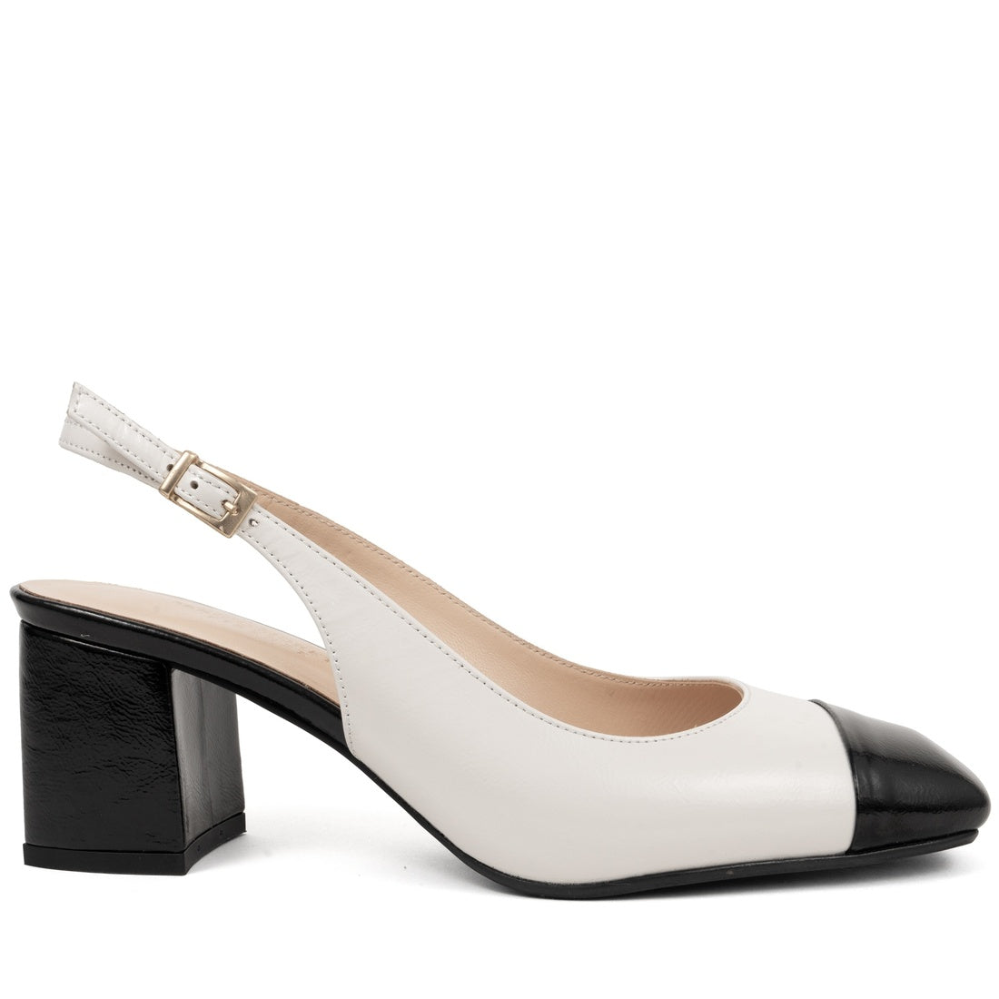 beige classic part-open pumps