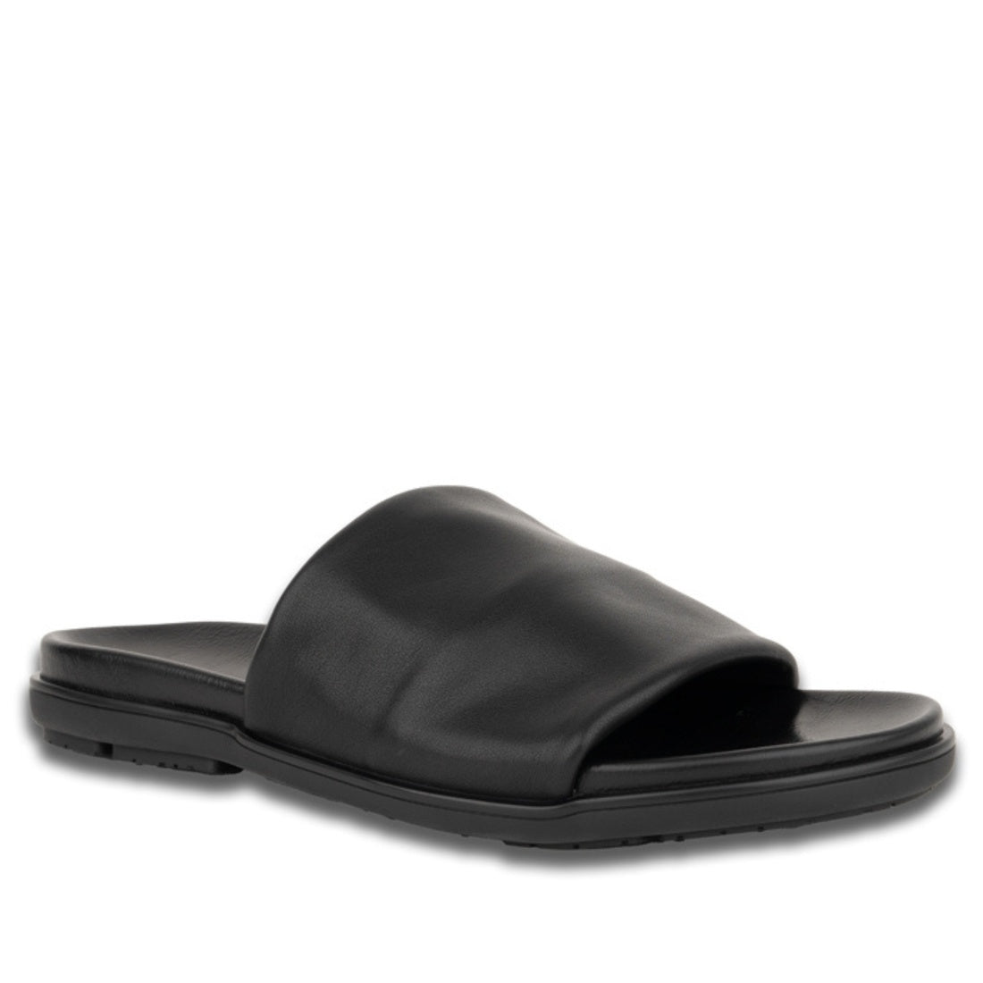 black casual open slippers