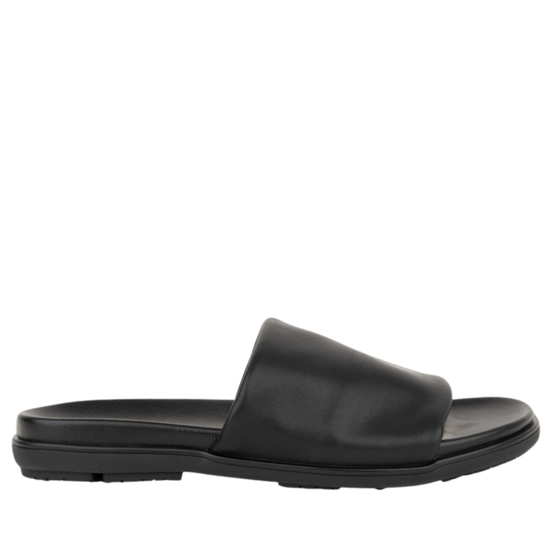 black casual open slippers