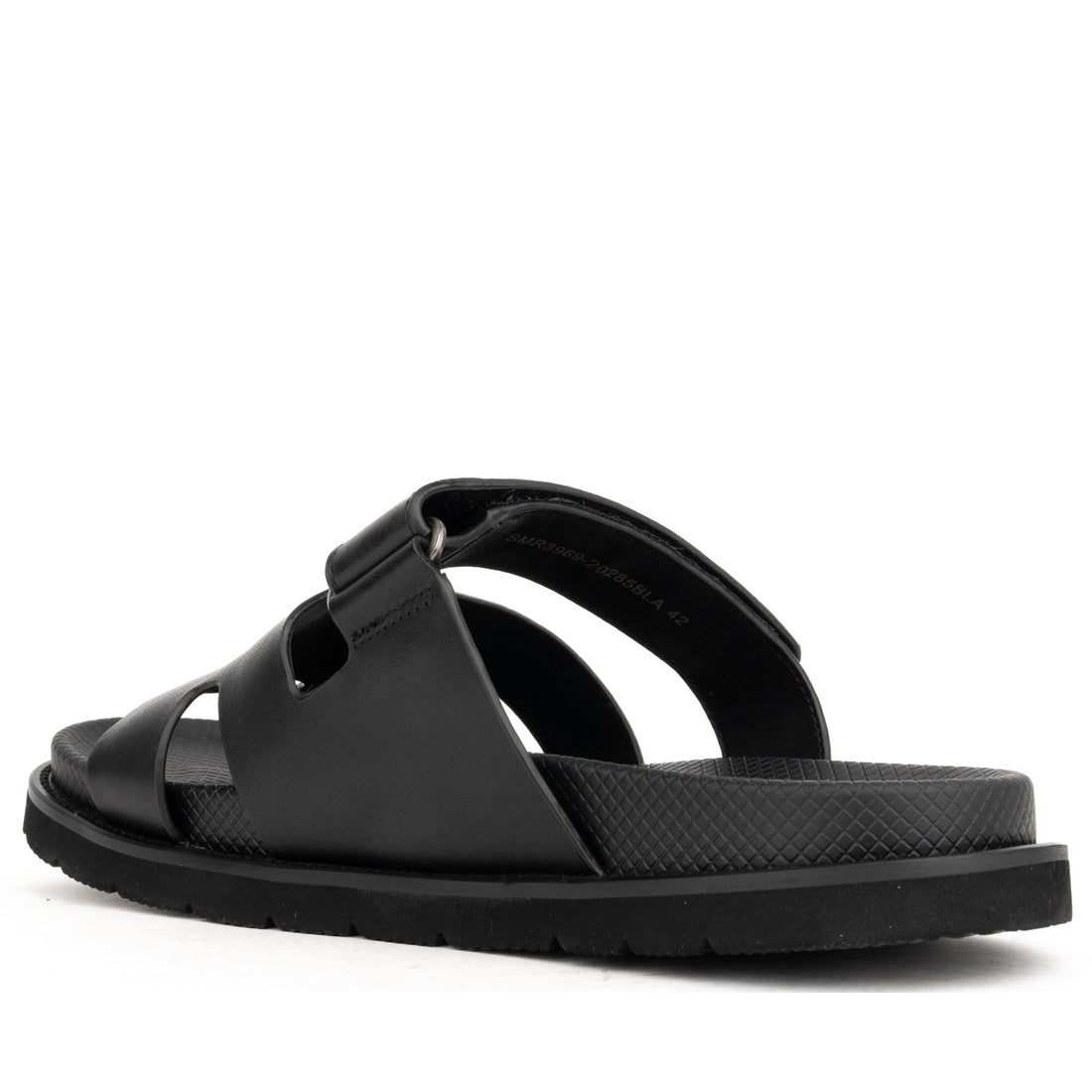 black casual open slippers