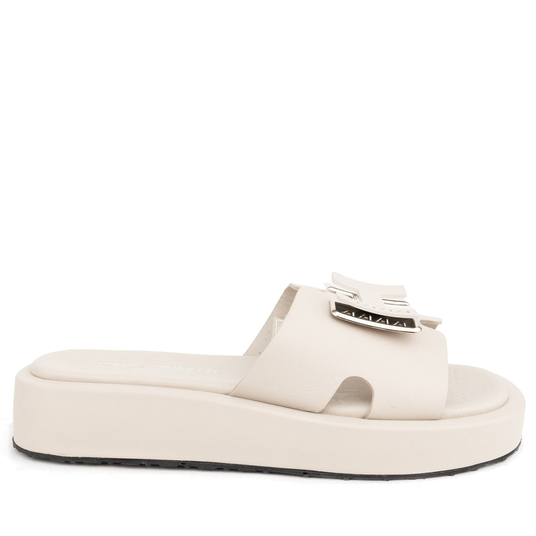 beige casual open slippers