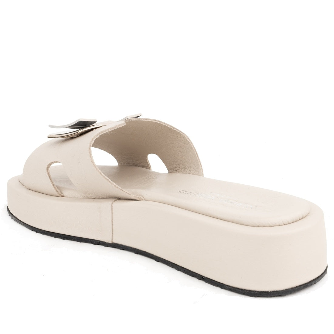 beige casual open slippers
