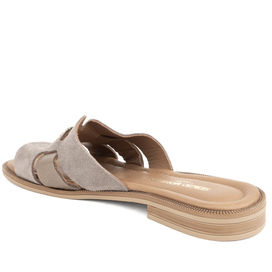 beige casual open slippers