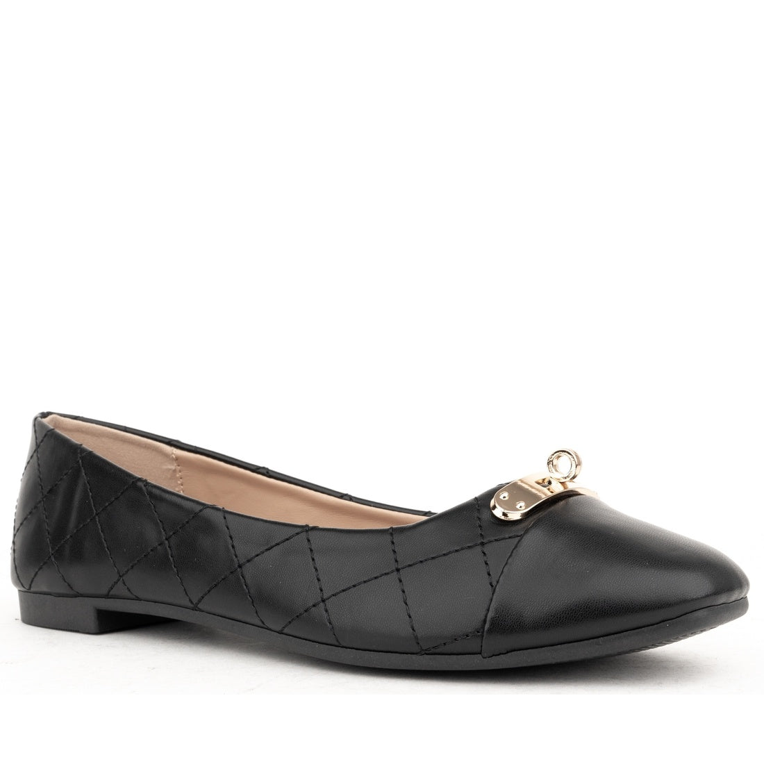 black elegant closed ballerinas