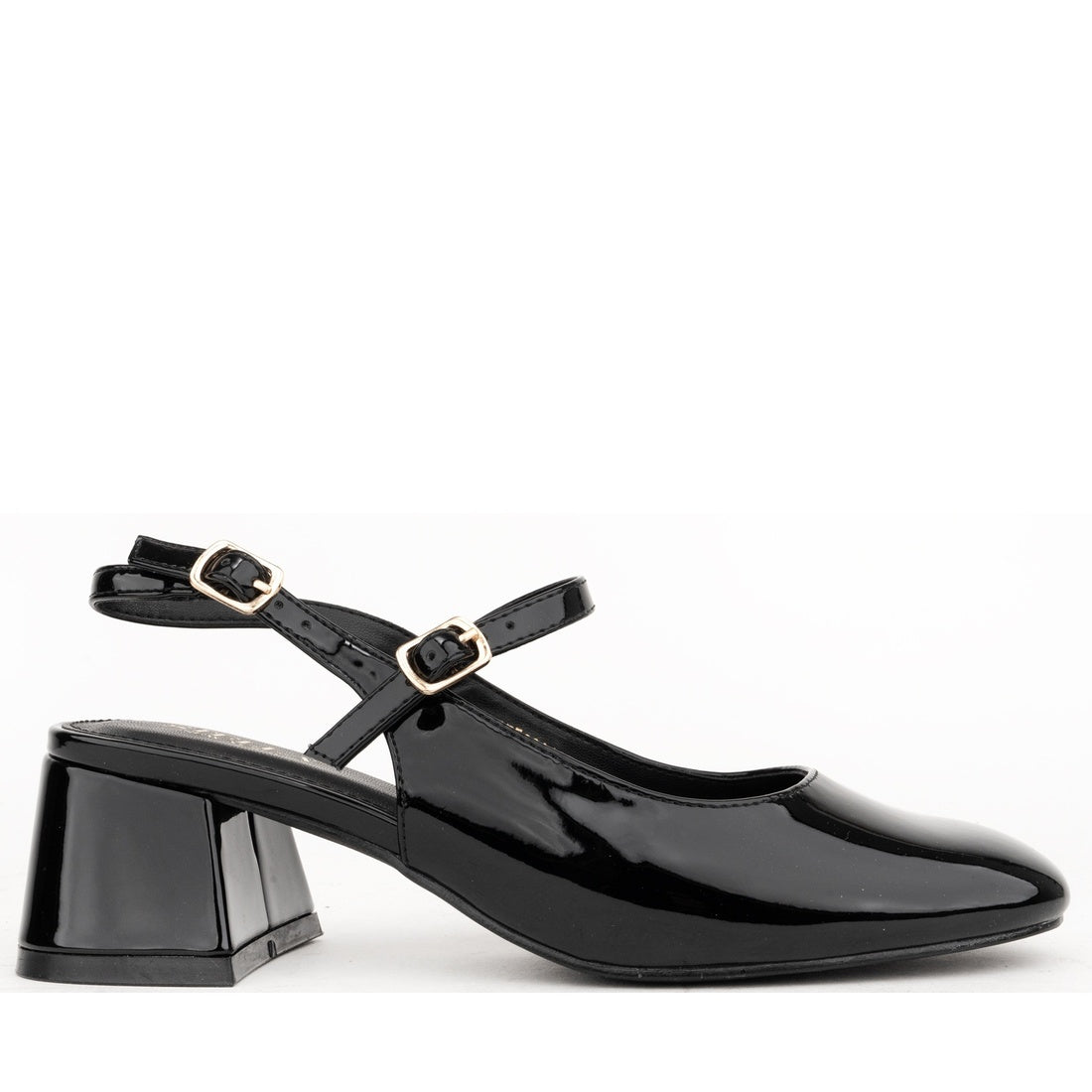 black elegant part-open formal pumps