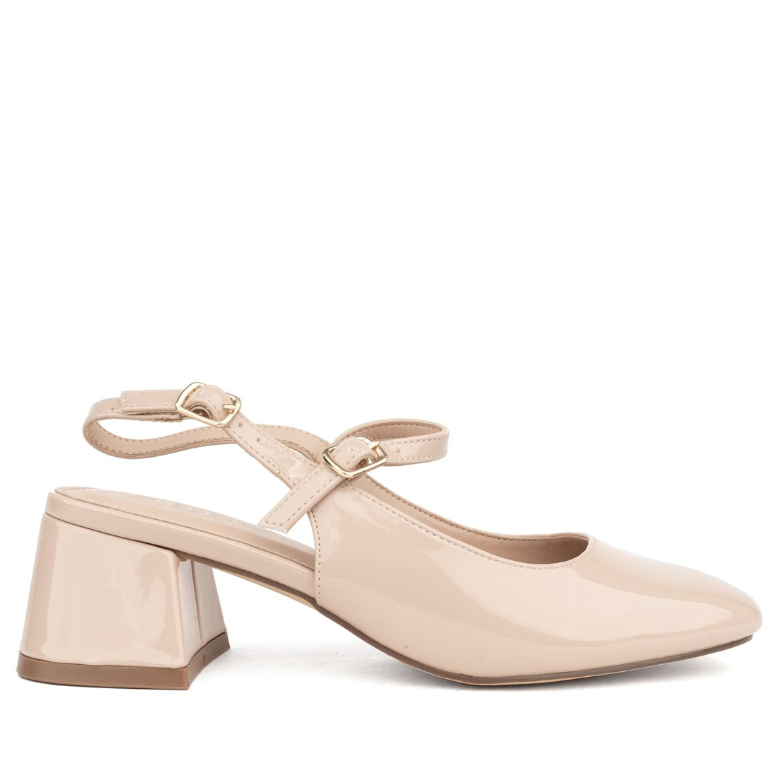 beige elegant part-open formal pumps