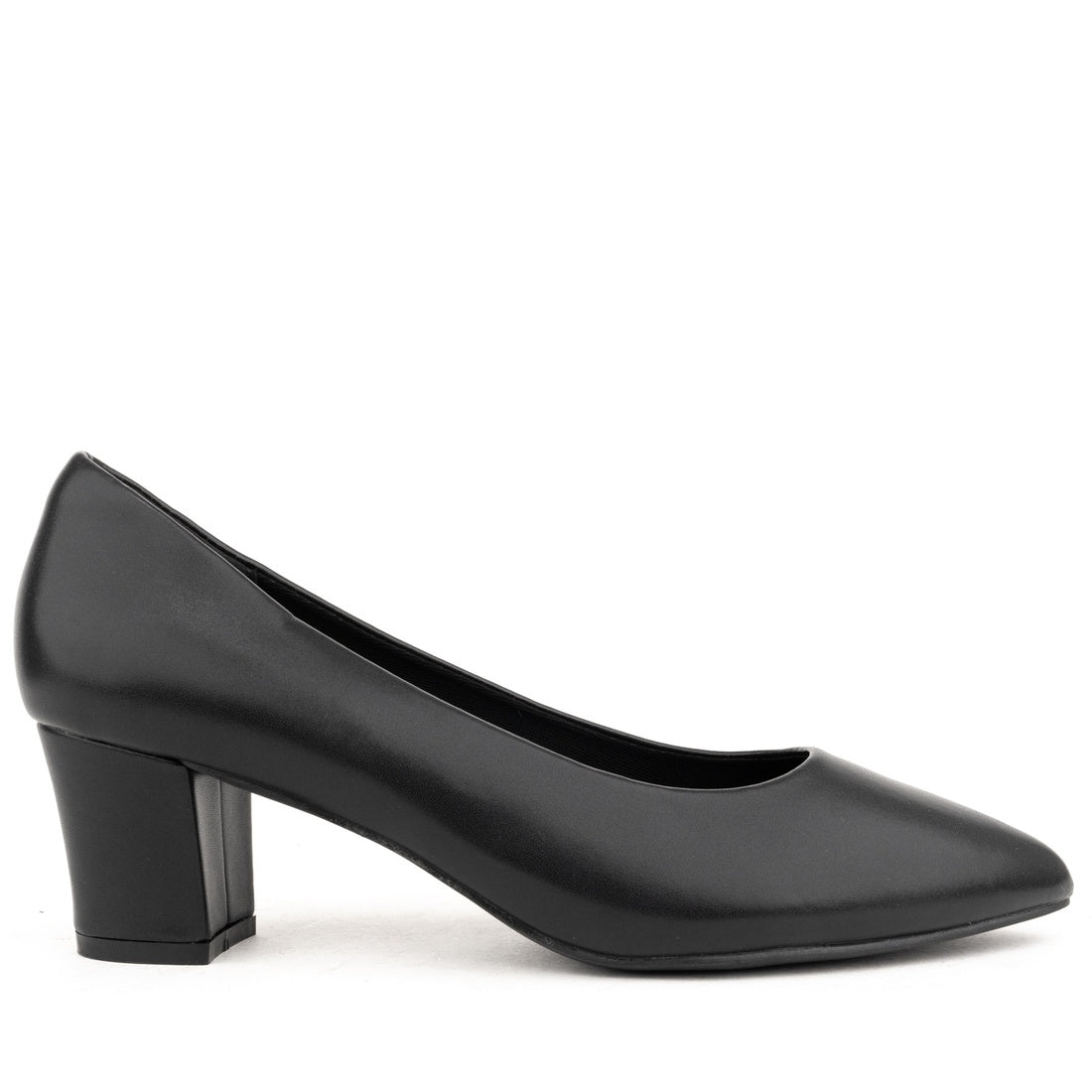 black elegant closed formal pumps