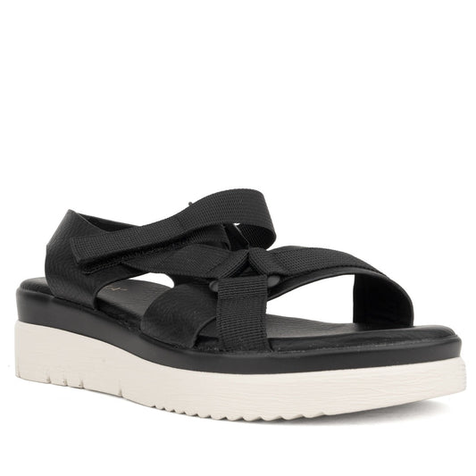 black open sandals