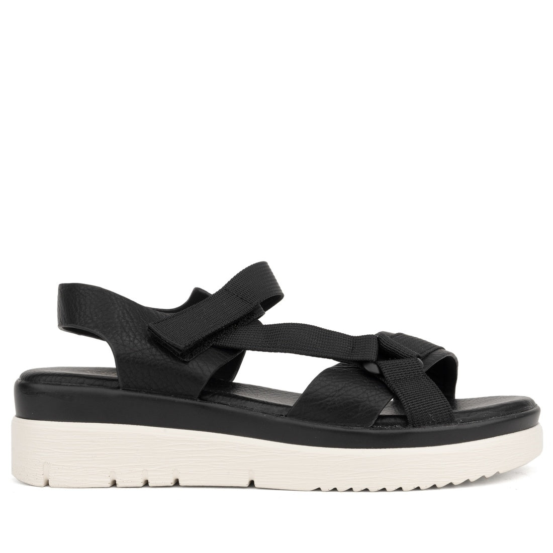 black open sandals