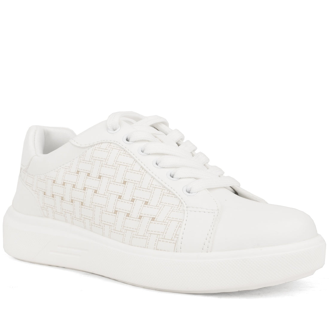 white closed sneakers