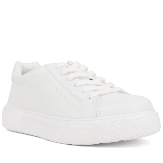white closed sneakers