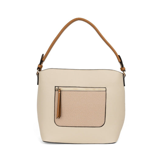 beige casual shoulder bag