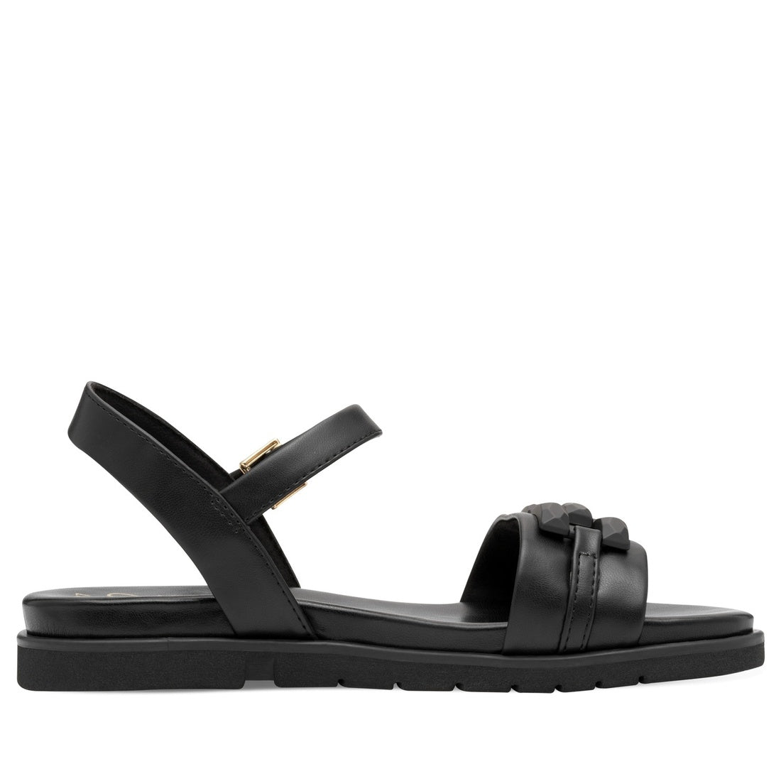 black casual open sandals