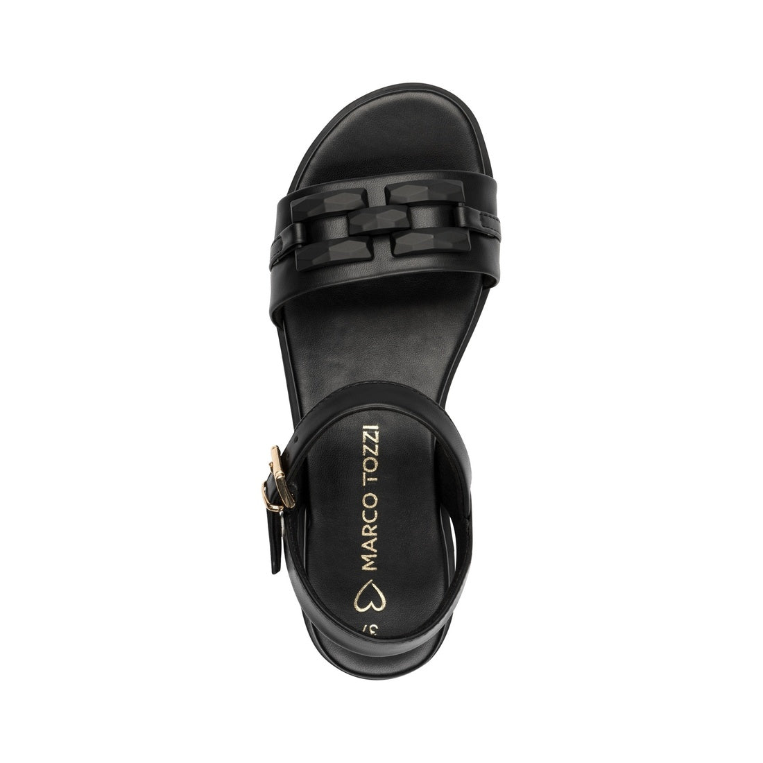 black casual open sandals